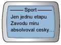 Ukázka SMS Info kanálu Sport