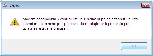 Chybová hláška