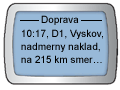 Ukázka SMS Info kanálu Doprava