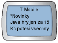 Ukázka SMS Info kanálu T-Mobile - Novinky