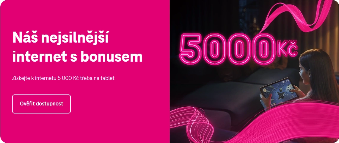 Fotografie produktu Pevný internet se slevou 5000 Kč.