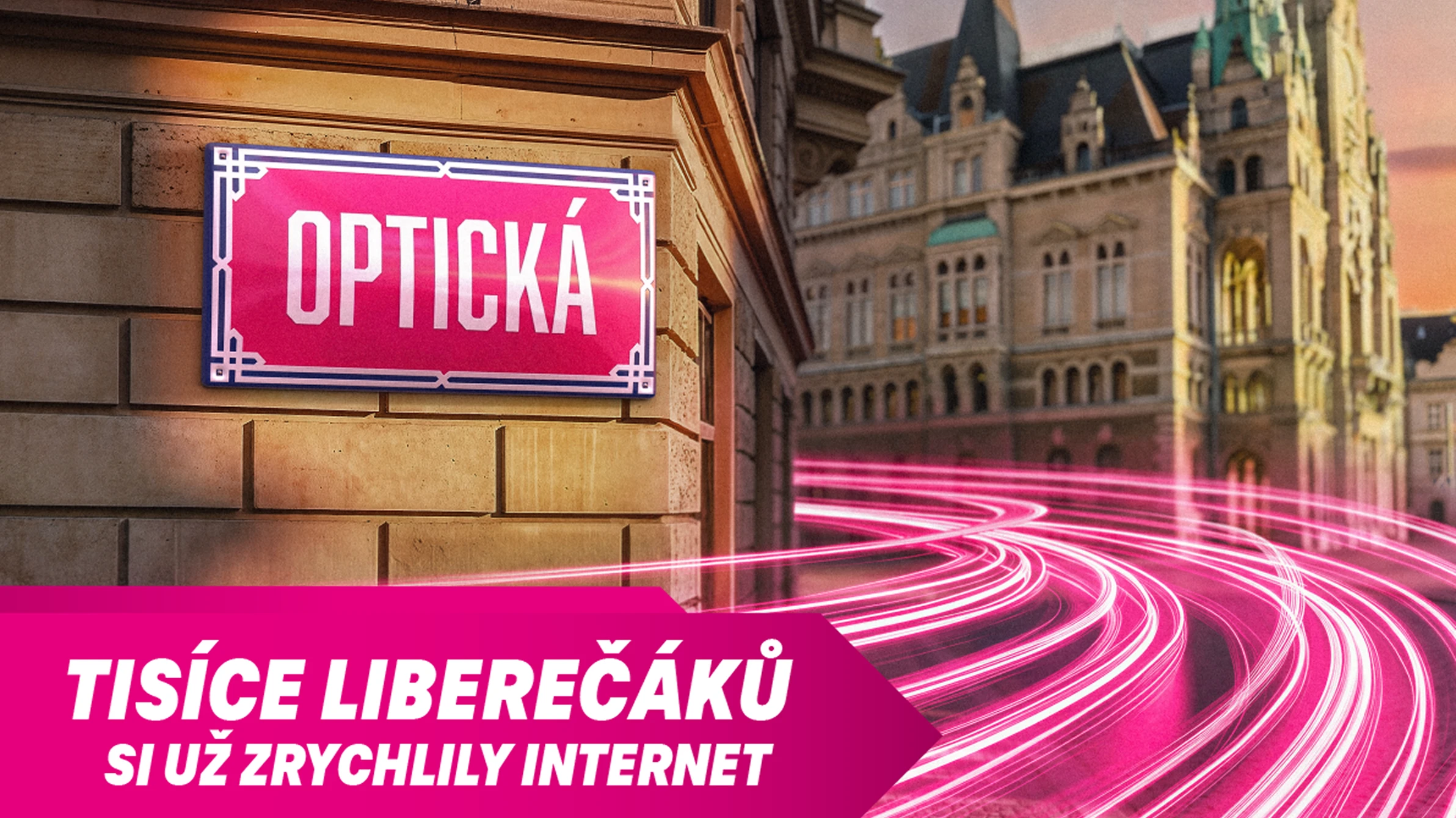 ilustrační garafika ulice v Liberci