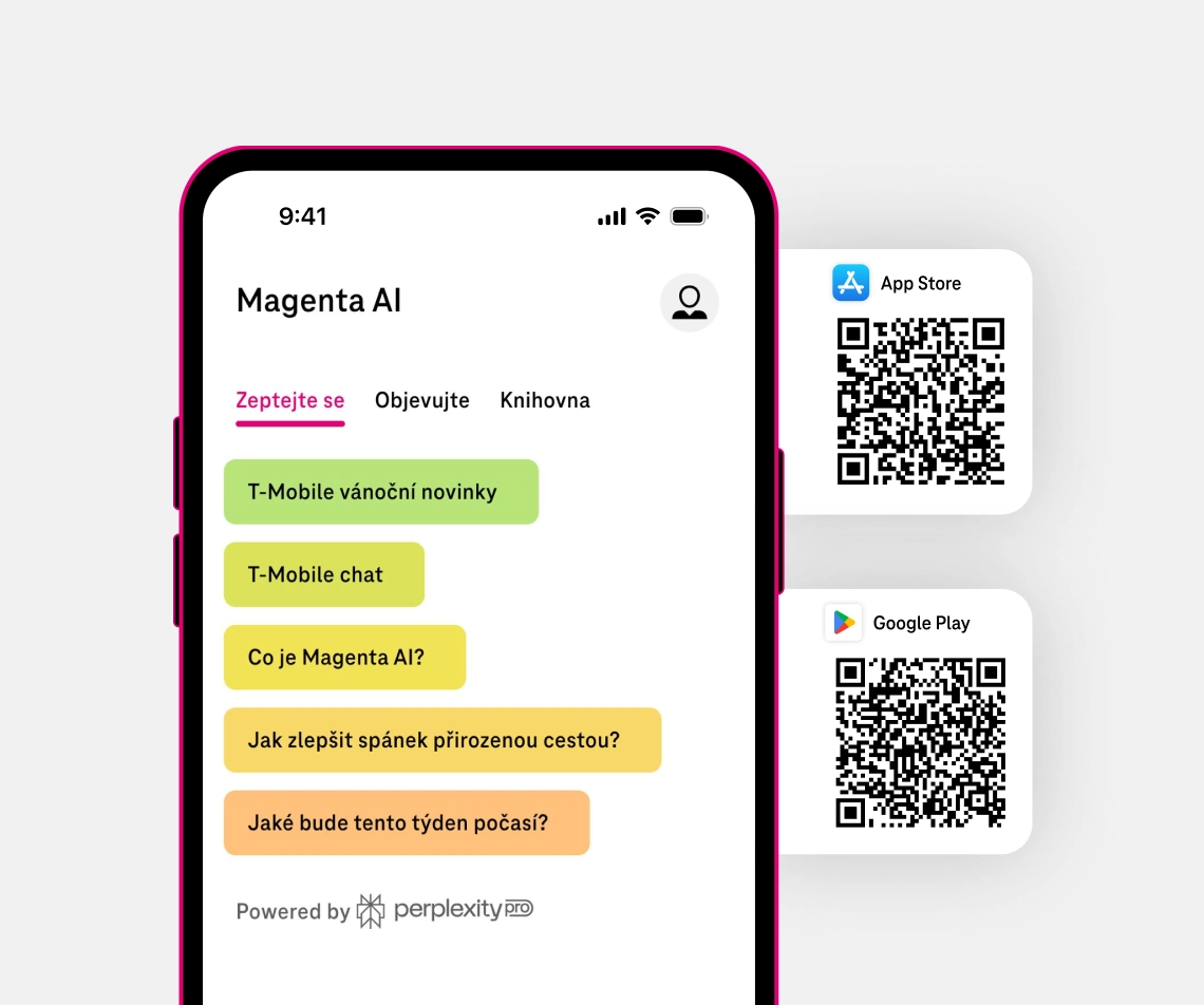 QR kódy ke stažení aplikace