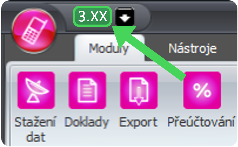 Kde zjistit verzi aplikace
