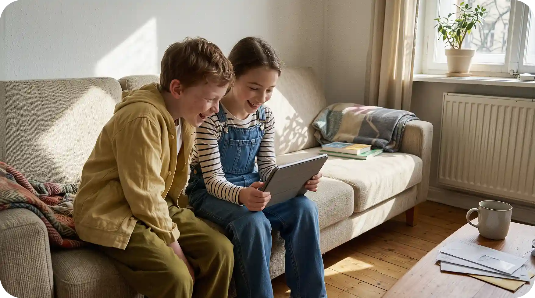 Pár využívající pevný internet doma