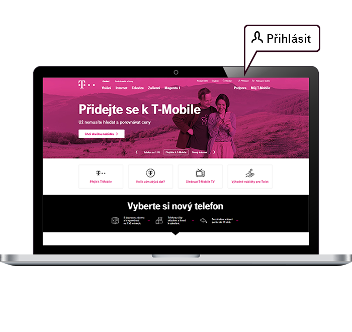 Jak se prihlasit na T-Mobile?